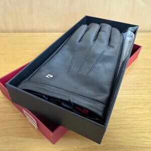 Pierre Cardin Mens Leather Gloves -- Fleece Lined  (Size 9.5)